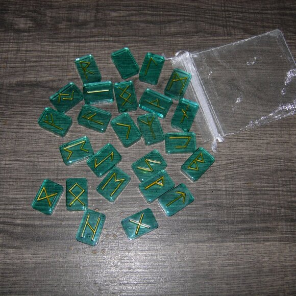 Viking Futhark Runes Stone Set - Picture 1 of 4